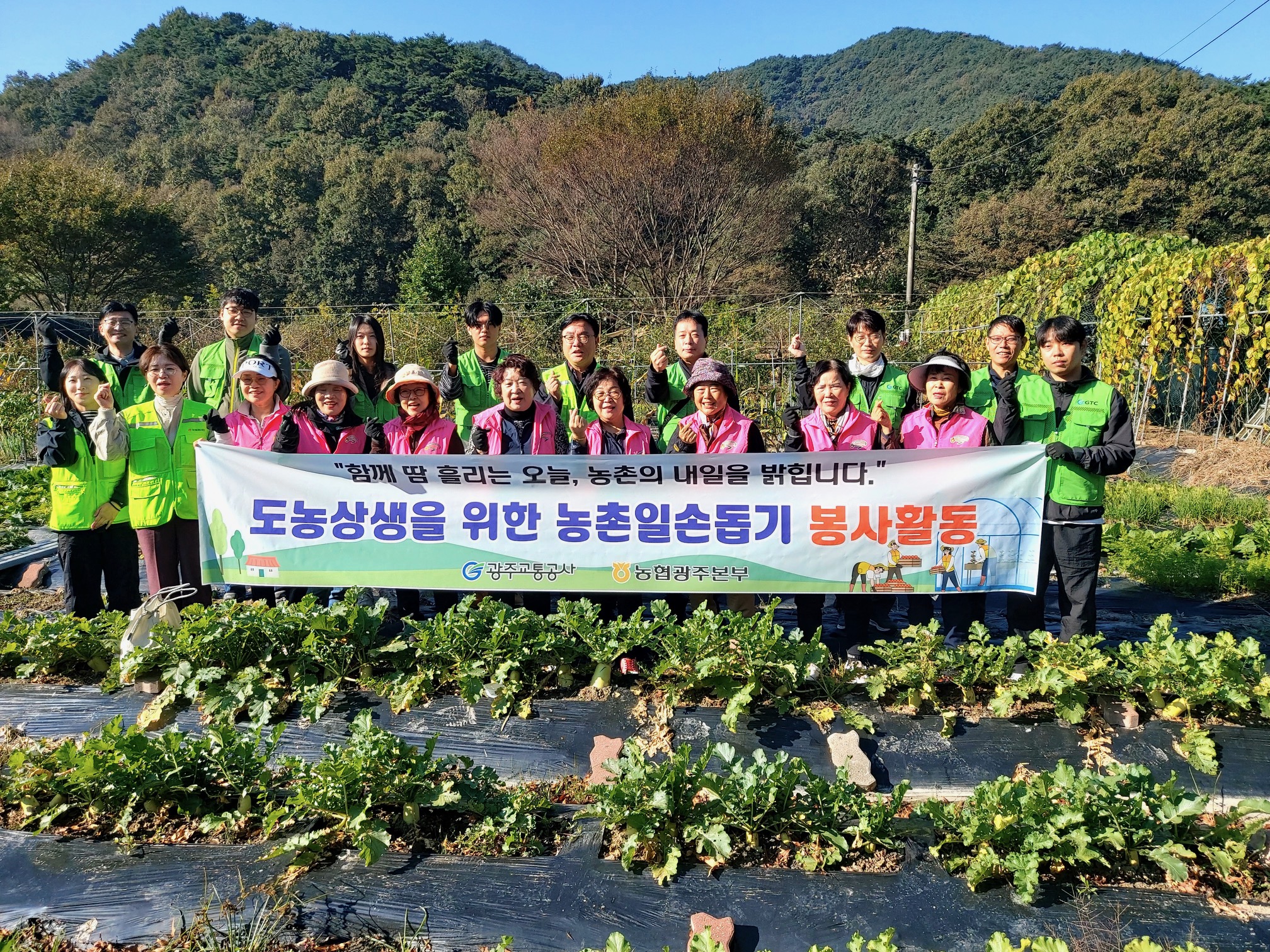 민,관 농촌일손돕기 봉사 단체 사진